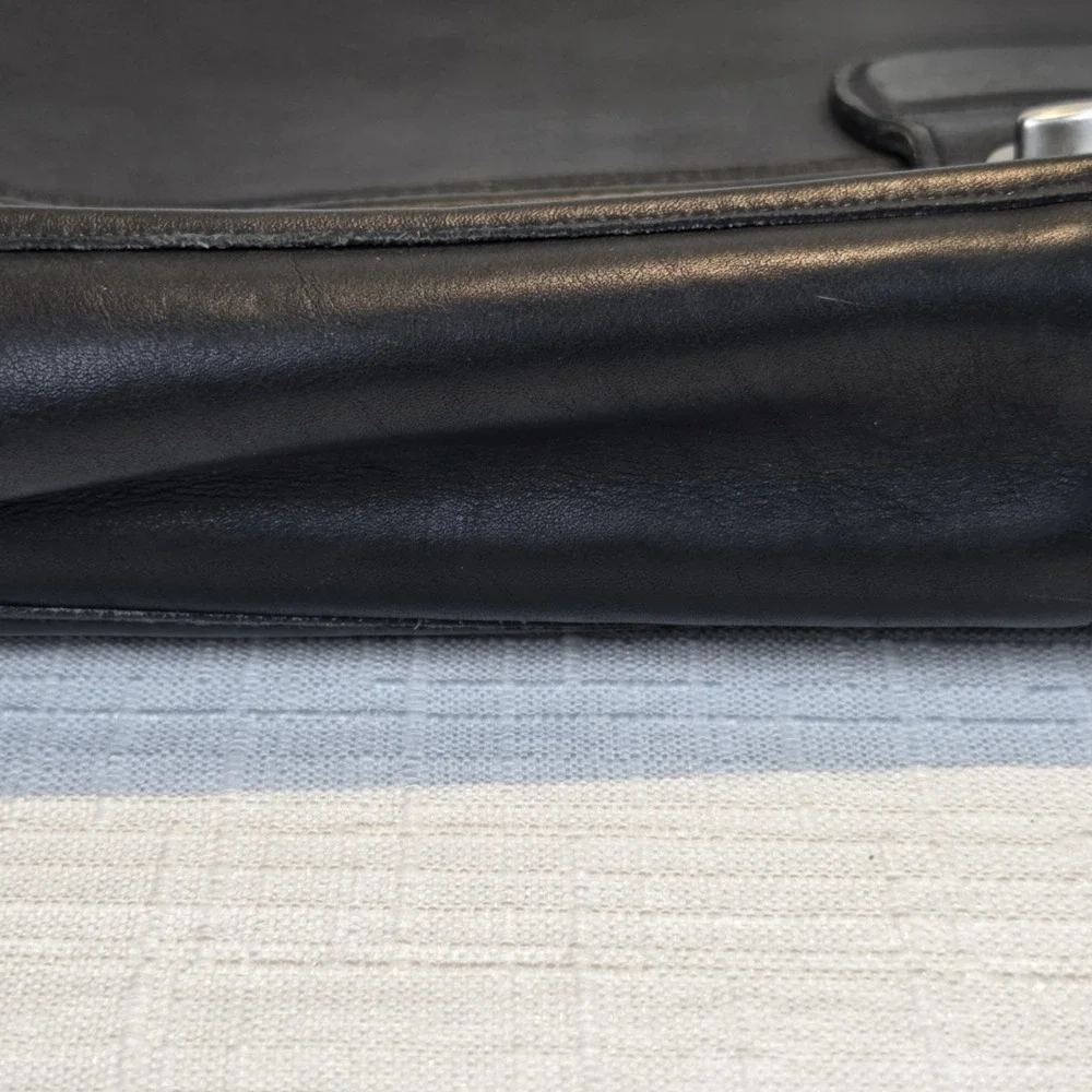 Coach Vintage Black Metropolitan Messenger Bag Leather Briefcase Authentic #5180